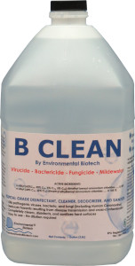 B Clean ready to use formula eliminates viruses, bacteria, and pathogenic fungi